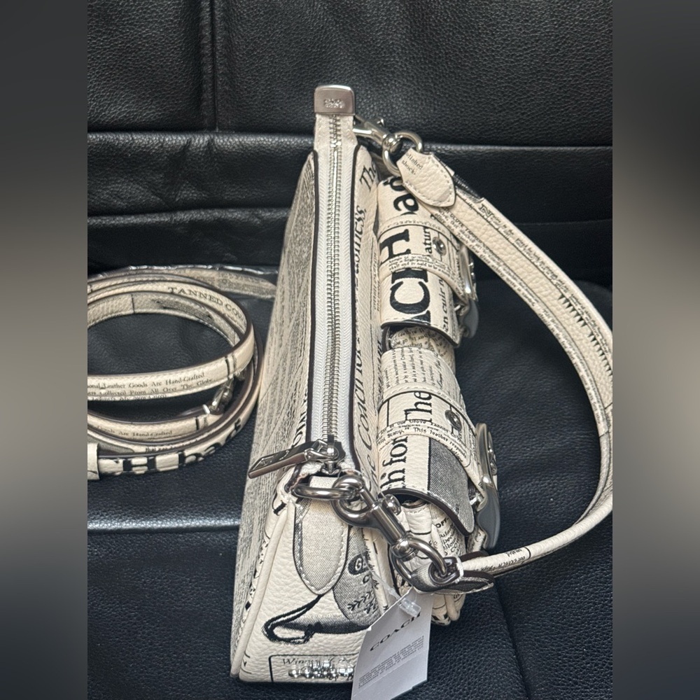 NWT Coach Ashton Shoulder Bag With Newspaper Print CDC12 - Picture 12 of 15